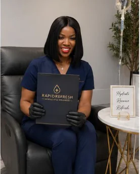 Rahab Njuguna, RN, founder of RapidRefresh Mobile IV & Wellness